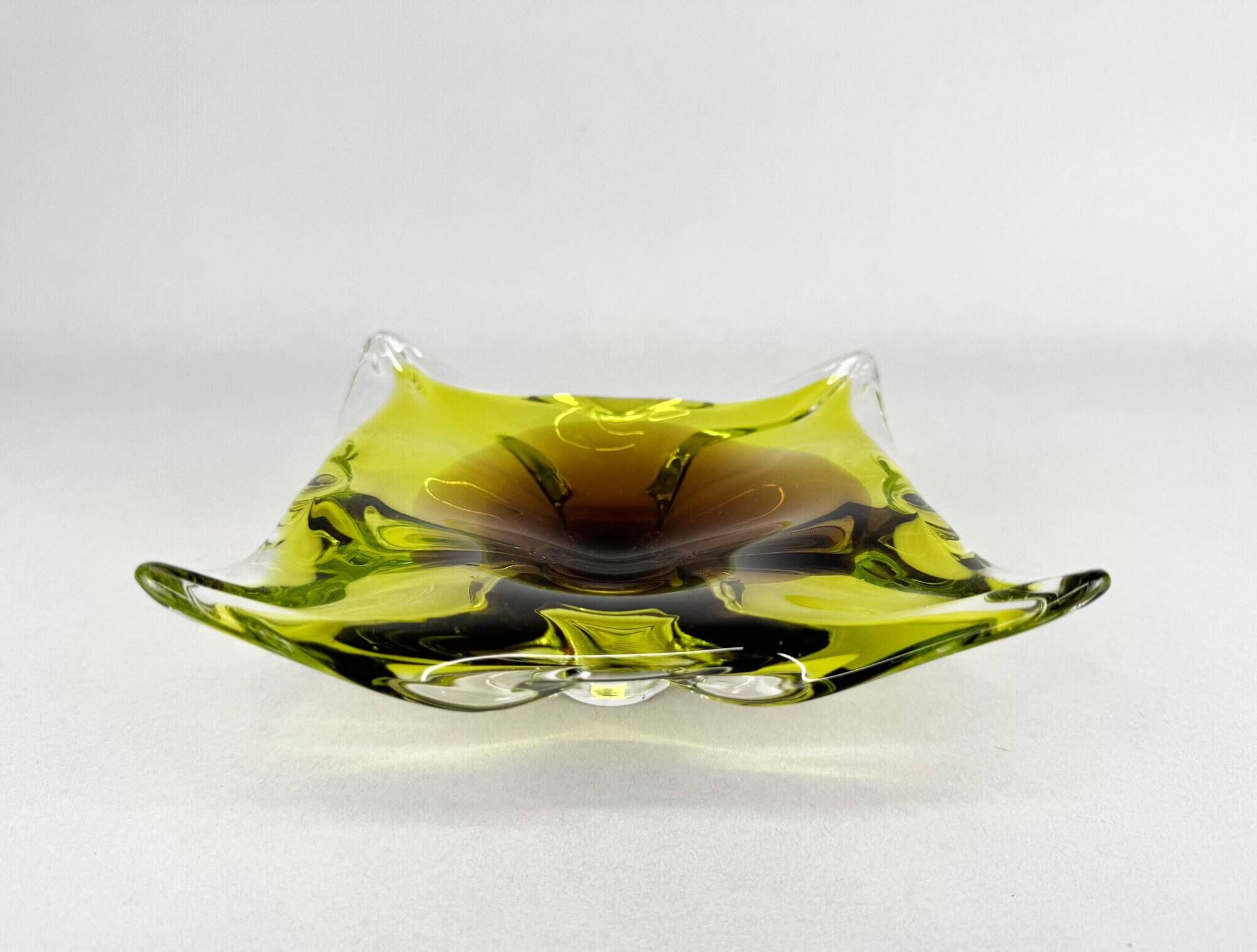 Art Glass Bowl by designer Josef Hospodka for Chribska Glassworks, 1960's