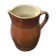 Former pitcher brown sandstone interior white 70s vintage