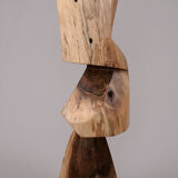 Solid wood sculptural side table, original contemporary design, logniture