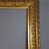 Imposing nineteenth century frame wood and gilded stucco 103x87 foliage 82.7x66.7 cm SB