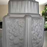 Old frosted glass lampshade suspension ceiling lamp art deco 30 cm