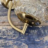 Vintage chiseled glass wall lamp