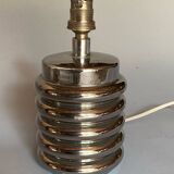 Bibendum chrome ceramic lamp 1970