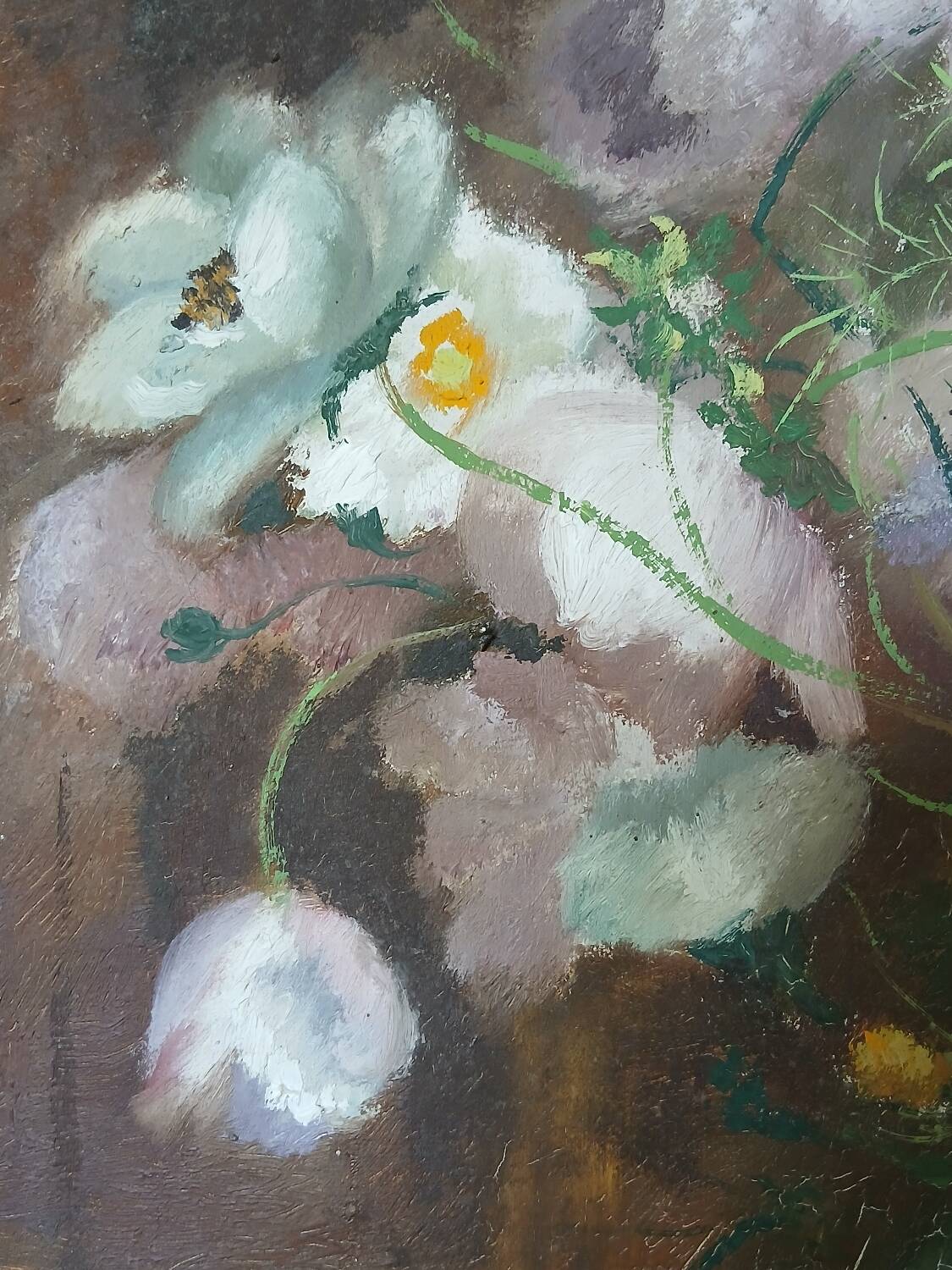 Peinture bouquet de fleurs sur toile 1944
