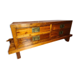 Low rosewood chest of drawers La maison coloniale
