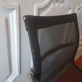 Una Chair armchair in black mesh published by ICF