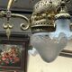 Grand antique chandelier in Gothic style.