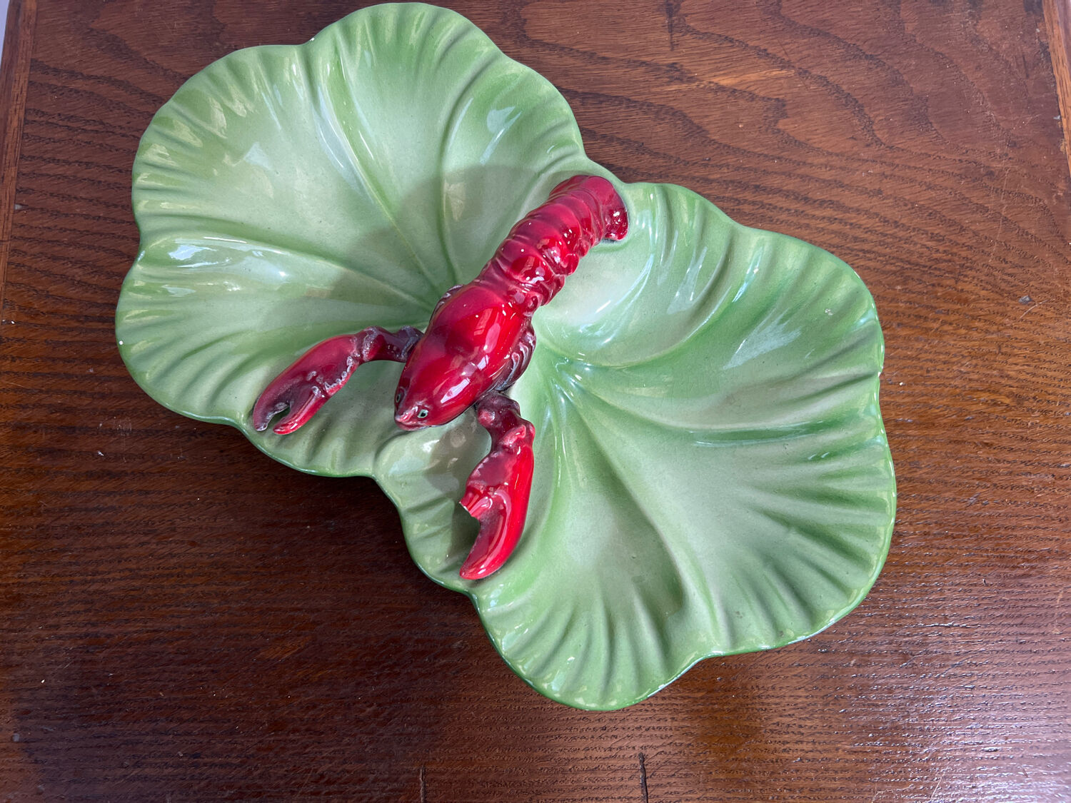 1950s Brad Keeler serving tray Lobster slip