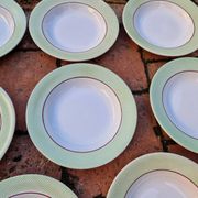 Set of 11 Isoard Pattern Soup Plates, Salins Manufacture