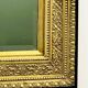 Vintage rectangular classical gold and black mirror. France, 1970s.