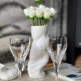 2 stemmed glasses from the Lorraine crystal factory