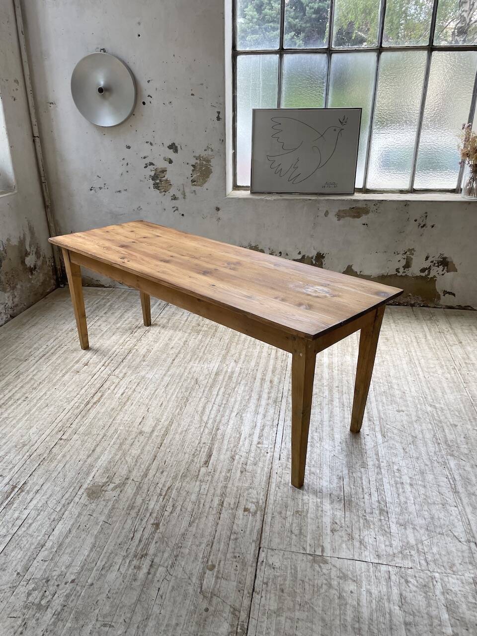 2m pine farm table