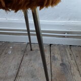 Vintage 60s/70s plush stool