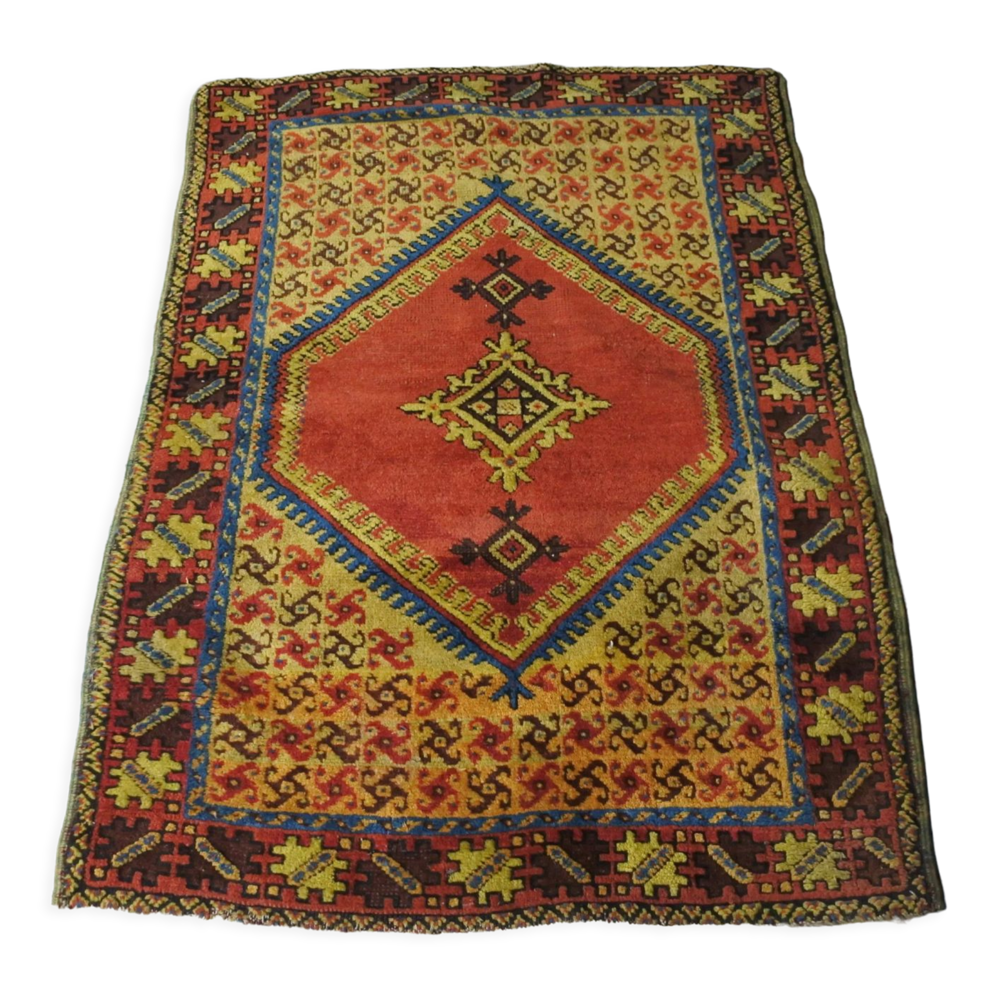 Old Caucasian carpet 142x105cm