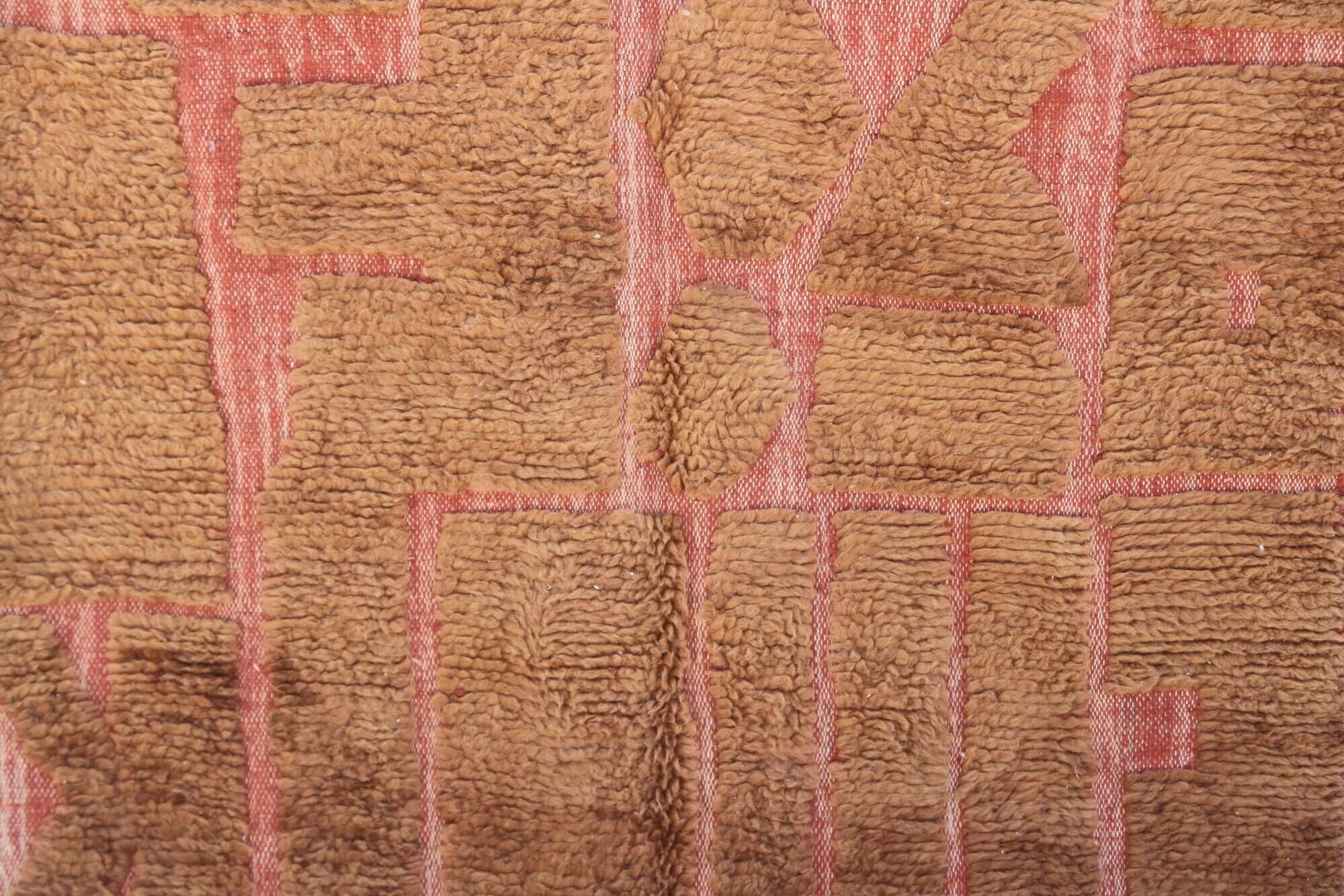 Handwoven Beni Ouarain rug 255×155cm – Terracotta & Clay - AZ821