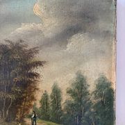 Rural landscape, late 19th century, oil on canvas signed