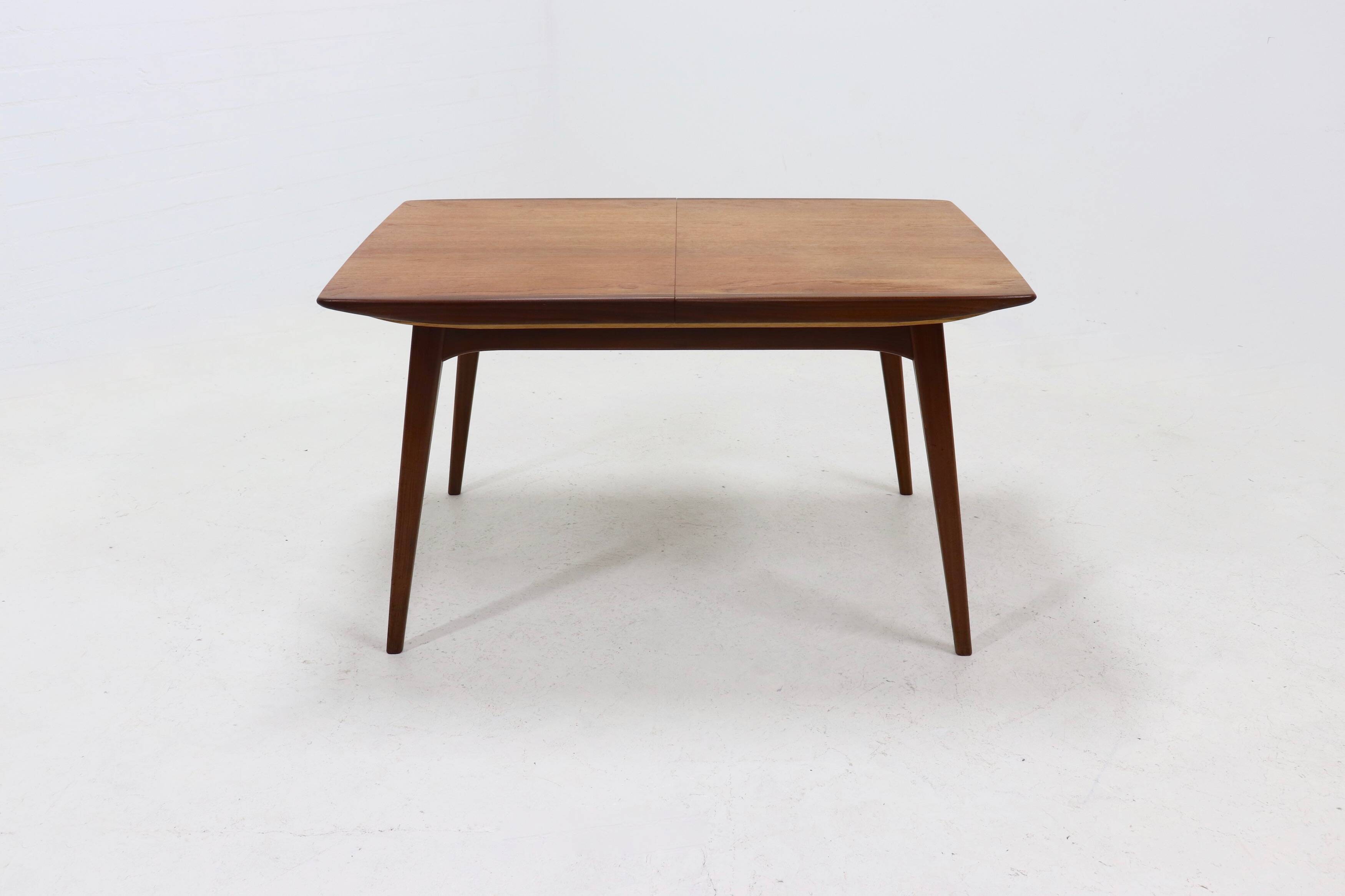 Extendable Teak Dining Table by Louis van Teeffelen for WeBe 1950s