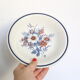 Set of 4 plates caps Stafforshire Alpine Rose