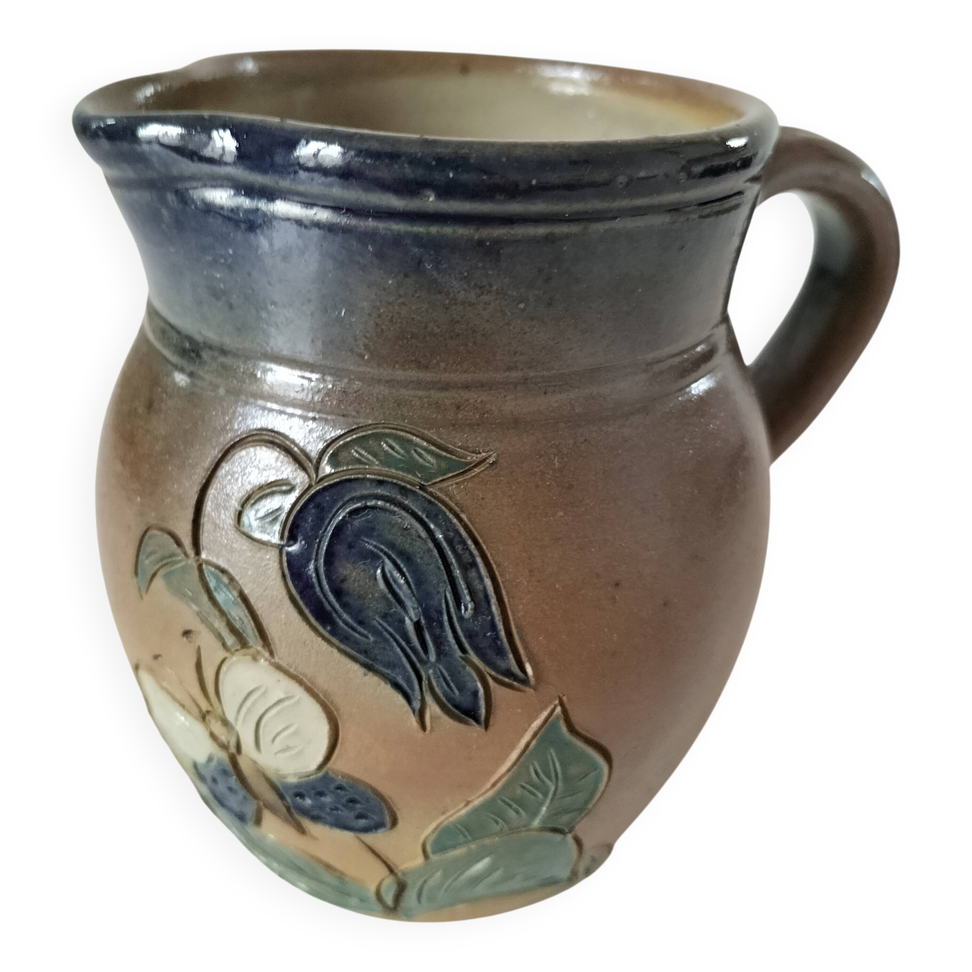 Stoneware pitcher from Poterie des Mottes, Saint Amand en Puisaye (Burgundy)