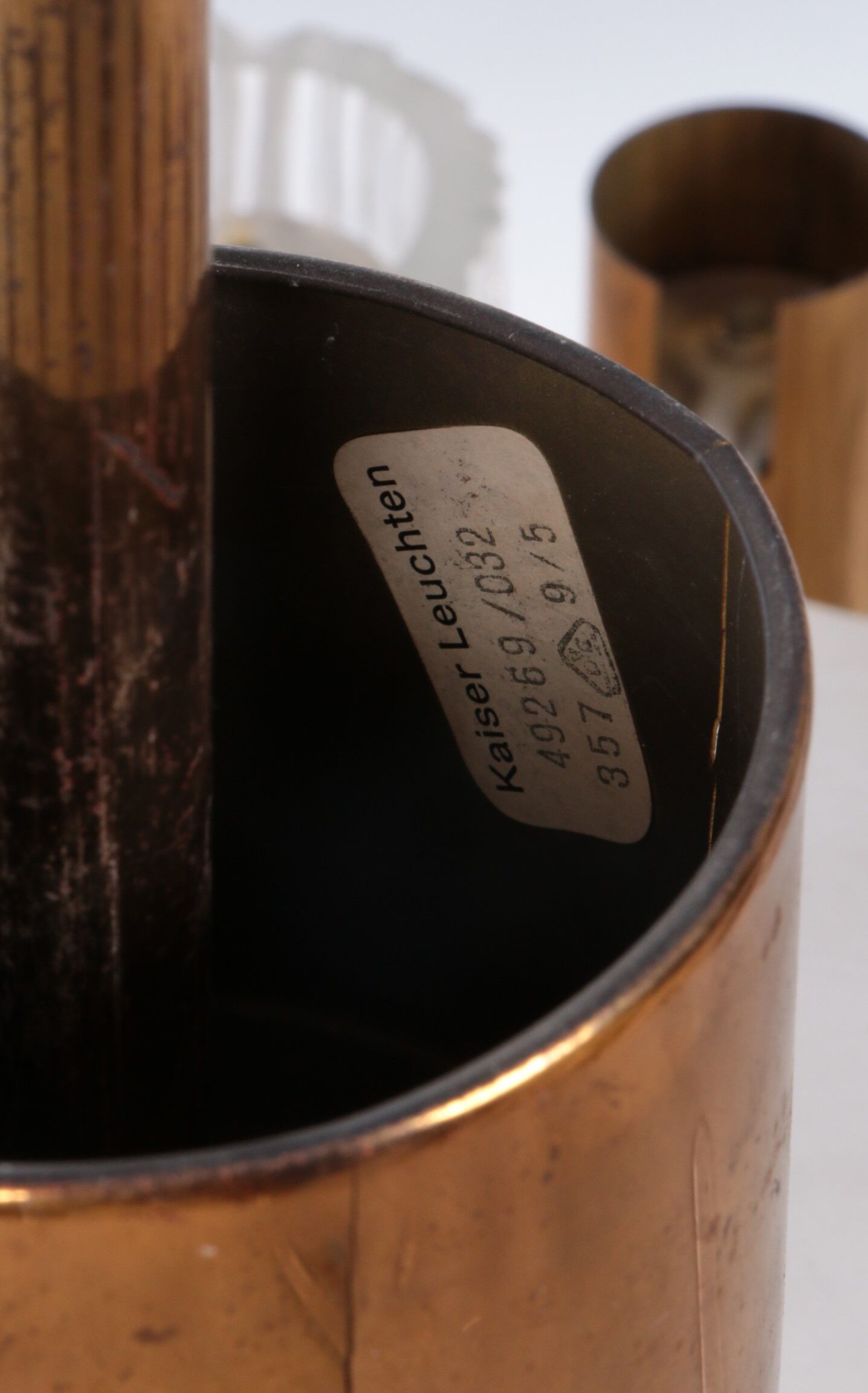 Vintage crystal ice glass round chandelier by Kaiser Leuchten, 60s