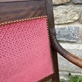 Paire de fauteuils Empire, Consulat, noyer et velours, XIXème s.