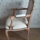 Armchair in white ceruse wood Louis XV style