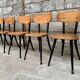 Série de 6 chaises bistrot estampillées Baumann