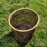 Rattan and buri side table
