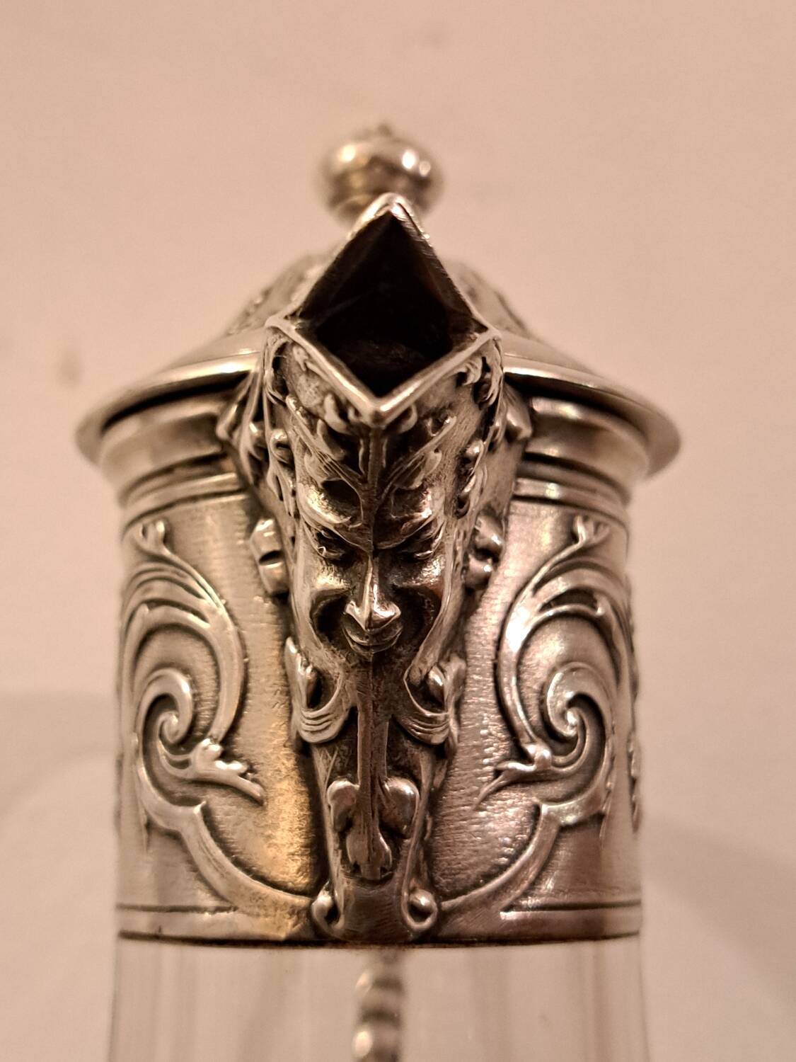 Gallia Christofle crystal and silver-plated metal jug