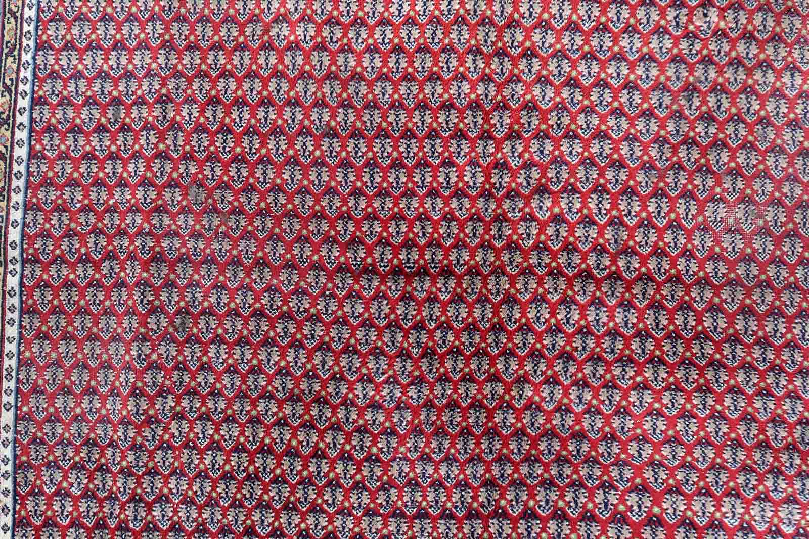 Handmade indian indian vintage rug 204cm x 252cm 1970s