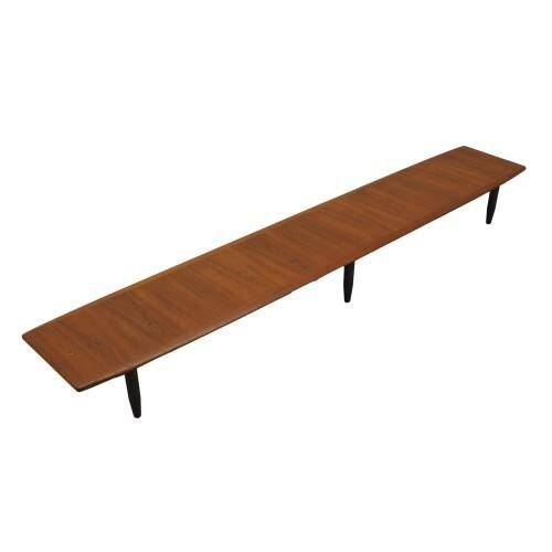 Danish teak sideboard in low architectural form, Scandinavian Modern design, 1970s
