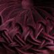Round cushion velvet rosette burgundy vintage