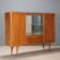 Vintage buffet in walnut veneer, Italian design from the 1960s.