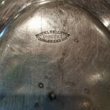 2 silver metal trays hotel bellevue