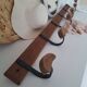 Wooden and metal wall hook