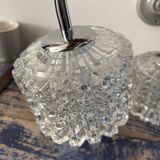 Pair of chrome wall lights