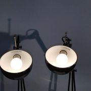 Pair of articulated lamps vintage 1980s industrial design