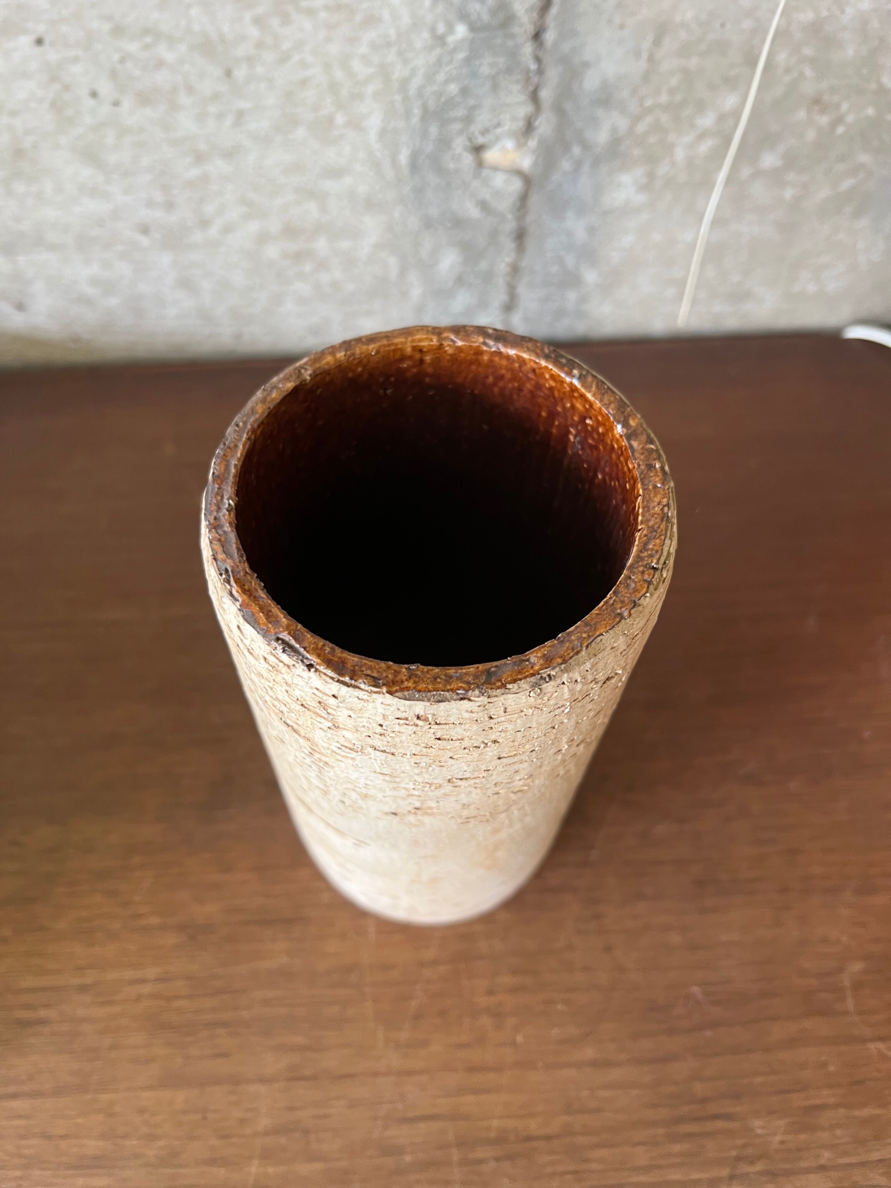 Glazed terracotta vase from the 50s