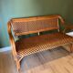 Ensemble canapé table rotin vintage 70 Riviera bohème