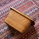 Wicker and wood basket