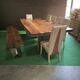 Set of 6 Italian chairs in two-tone leather
