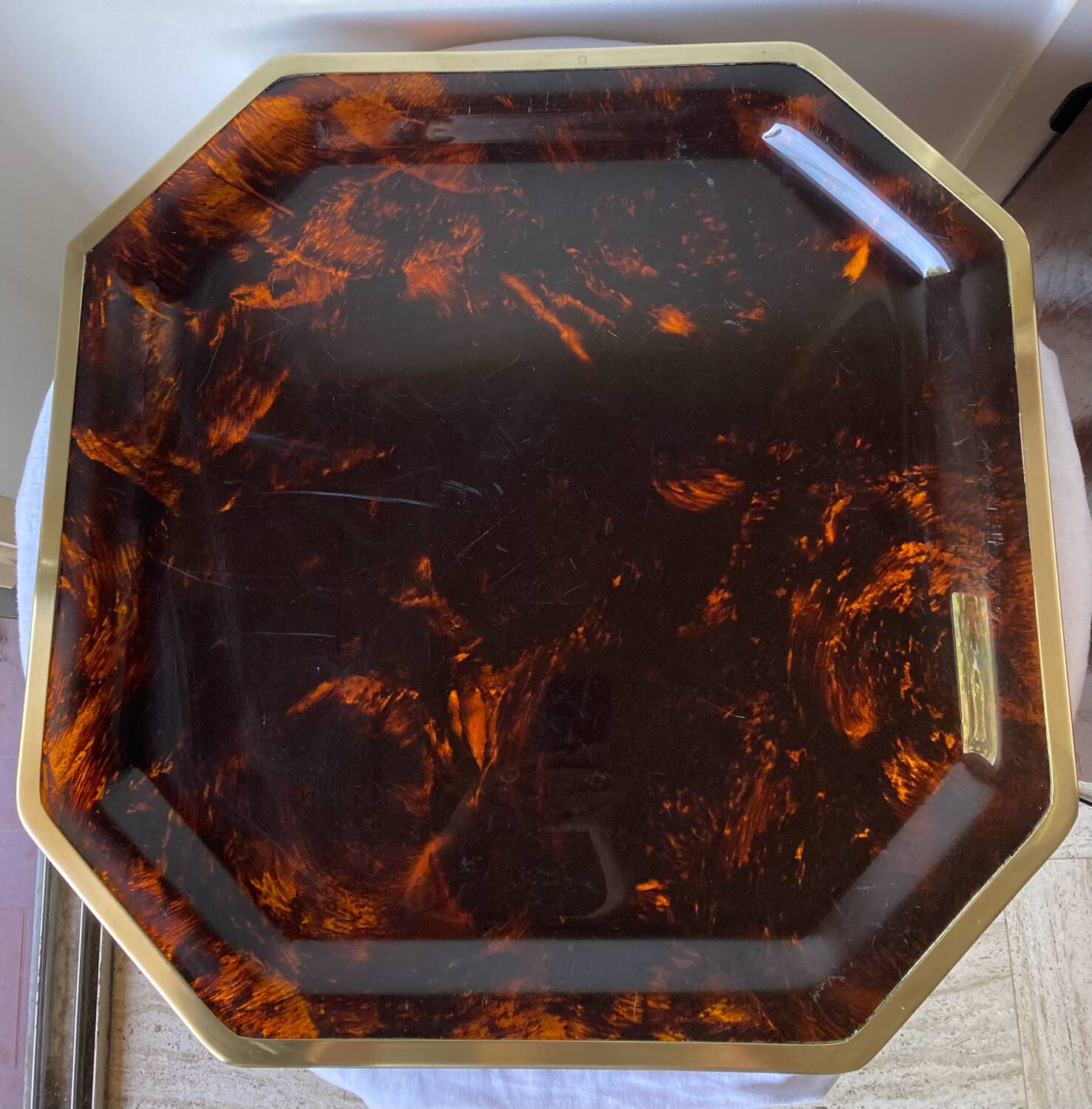 Large vintage lucite tray from the Dior Home collection
