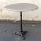 Round wooden bistro table