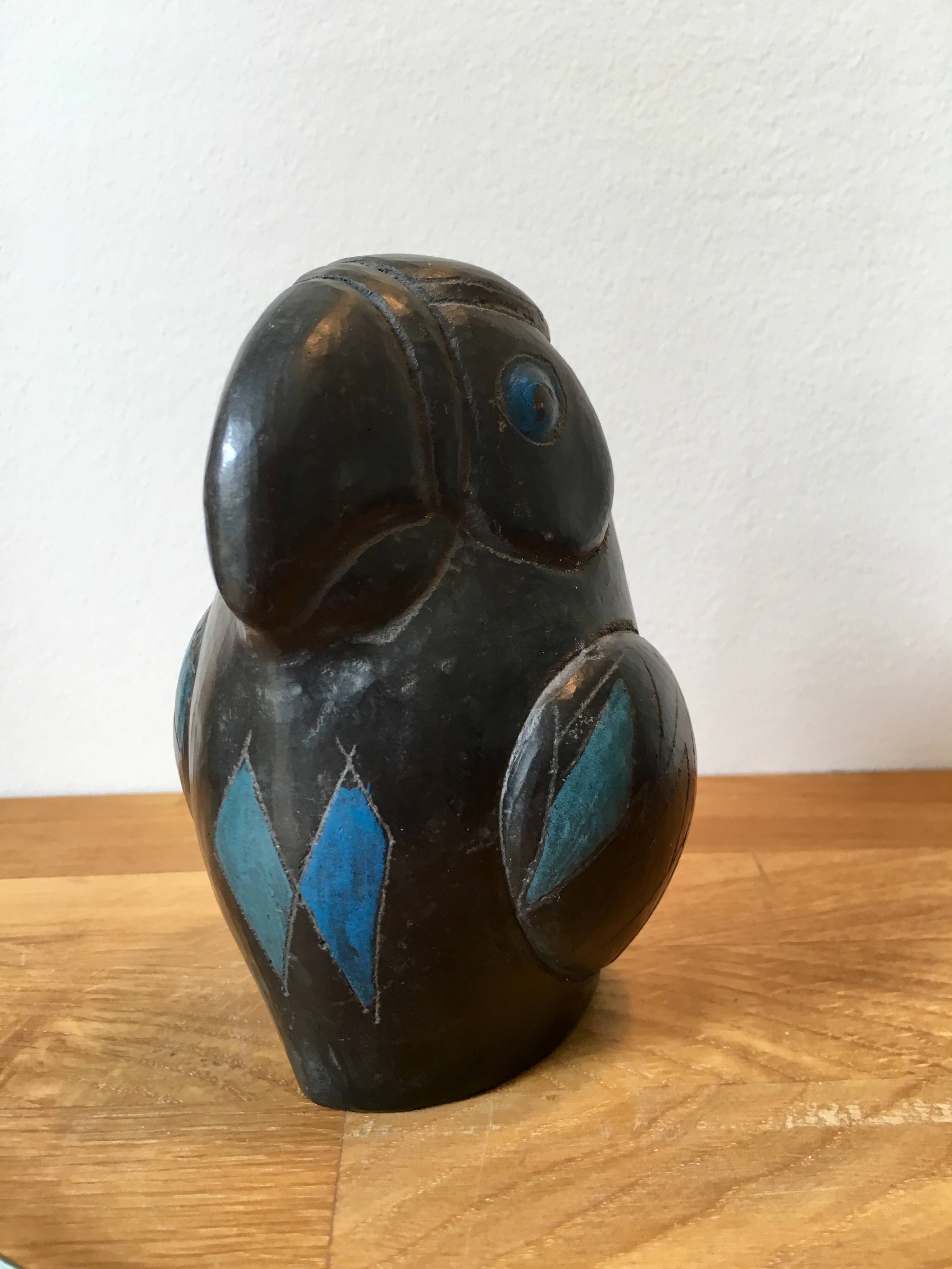 Vintage ceramic exotic bird