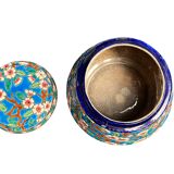 Longwy, cherry blossom glazed earthenware smoking set, early 20th century