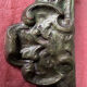 Umbrella stand in enameled cast iron and vintage iron