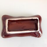 Empty rectangular pocket in polychrome ceramic / vintage 60s-70s