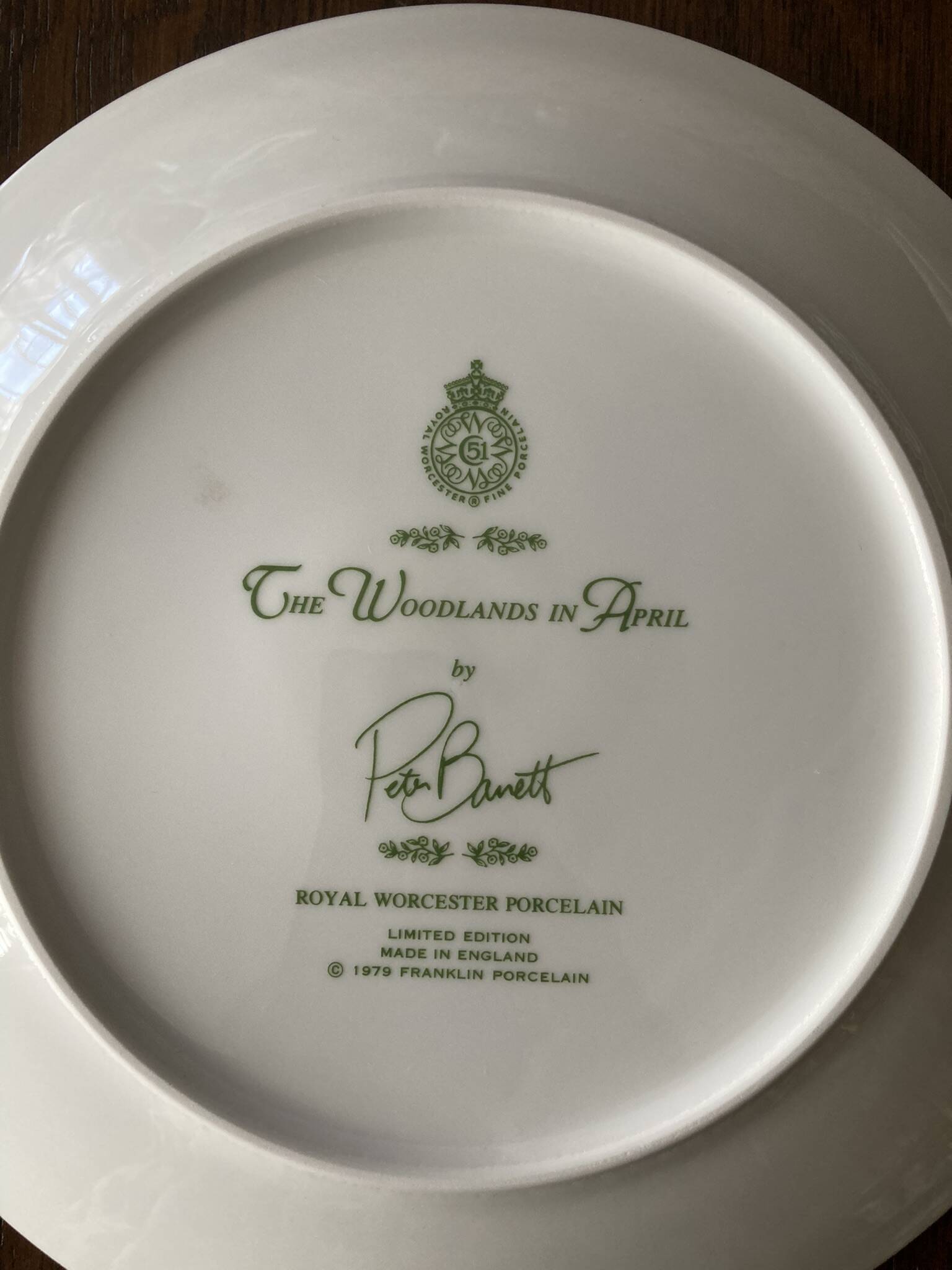 Set of 12 decorative plates Royal Worcester – Peter Barrett – Edition