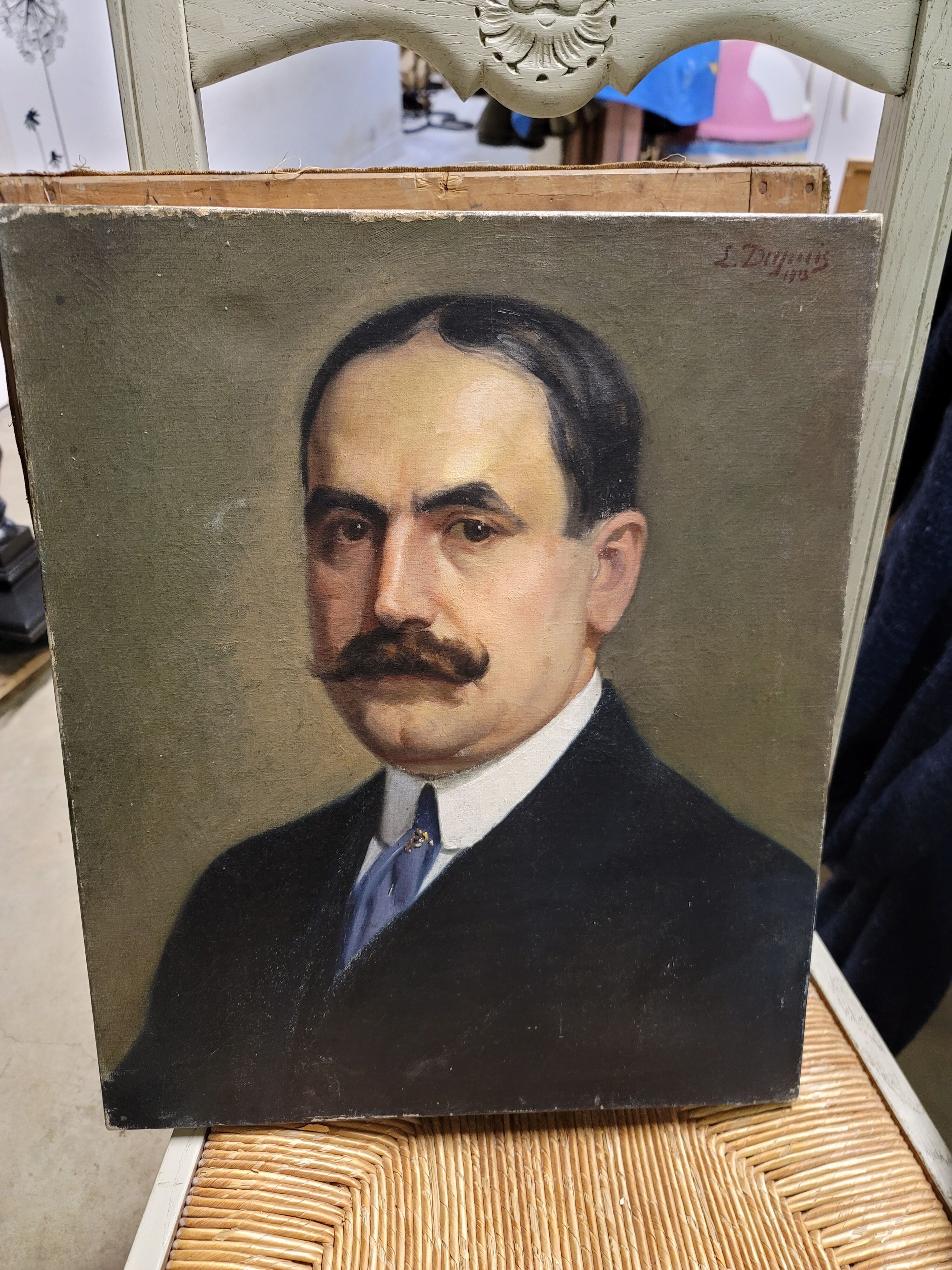 Portrait man oil on canvas