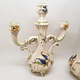 Pair of 2 candlesticks Capodimonte Italy style moustier